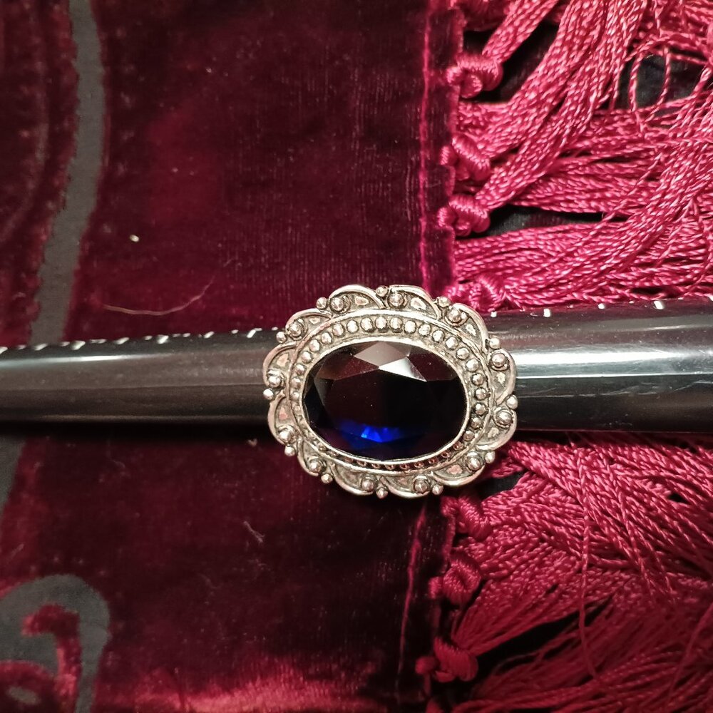 Sapphire and Silver Ring